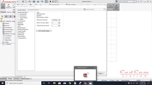 How to use SNAP & GRID in solidworks tutorial | CADCAM STATION смотреть онлайн