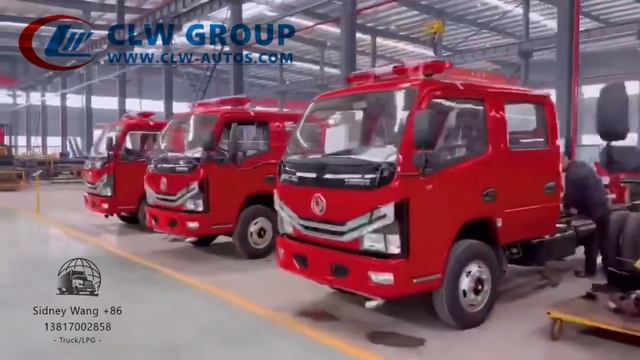 Dongfeng 2000L fire fighter trucks in bulk production смотреть онлайн