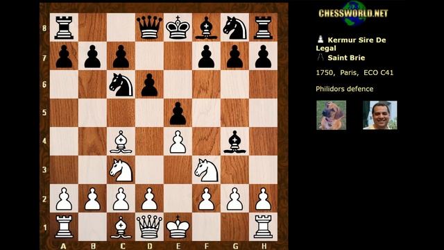 Chess Opening Traps #15 - Legal's Trap - 1750 : Kermur Sire De Legal vs Saint Brie Notable game смотреть онлайн