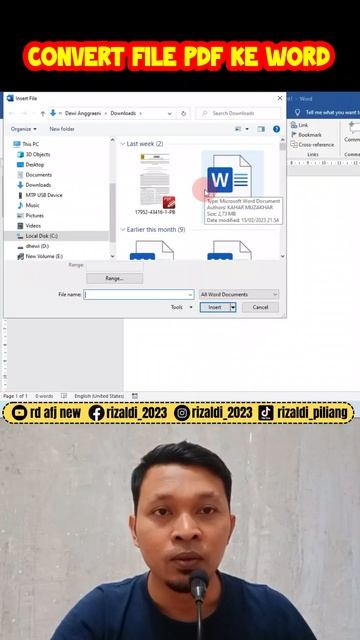 Convert File Pdf Ke Word #shorts