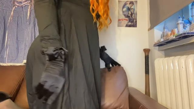 Crossdresser In Black! (Polyester, Nylon & Highheels) 4