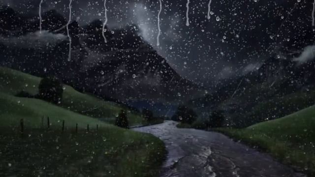 Heavy Rain for Sleeping & Insomnia Relief | Night Thunderstorm for Insomnia, Study, Relax смотреть онлайн