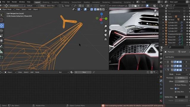 Let's Texture a Lamborghini in Blender 2.93... (Tail lights) смотреть онлайн