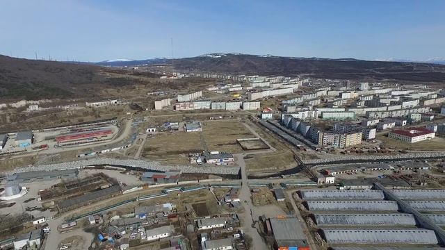 Магадан. ТЭЦ и частный сектор на речной. смотреть онлайн