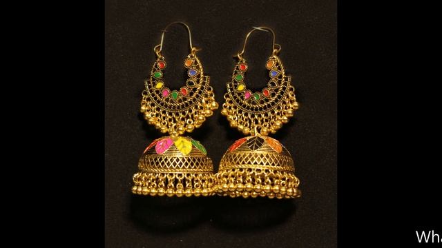 Latest & stylish 1 Carat Indian jewellery/party wear/ladies fancy jewellery/earrings/dress me up смотреть онлайн