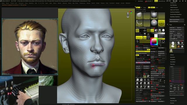 zbrush realtime 10min speed sculpting,3dconnexion,spacemouse,wacom,cintiq24,cam view смотреть онлайн