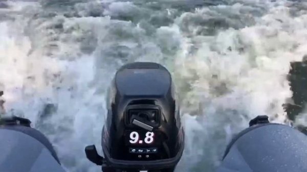 лодочный мотор ХАНКАЙ 9.8 первый запуск ,обратные клапана. обкатка. заказ: вацап89525638950