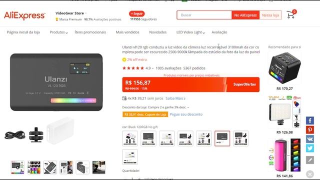 ULANZI VL 120 LED RGB ! um dos melhores Led Rgb bom e barato смотреть онлайн