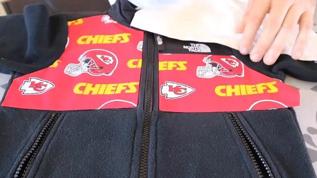 Toddler North Face Denali Jacket Upcycle with Kansas City Chiefs Fabric смотреть онлайн