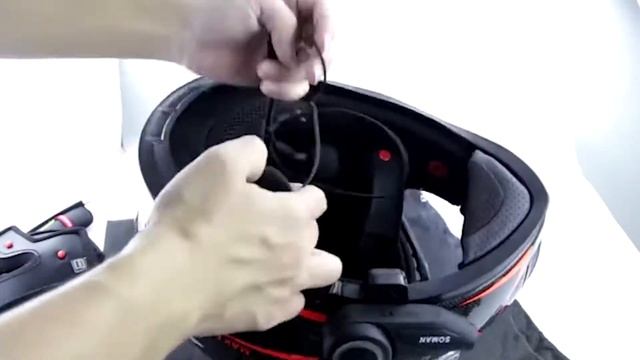 SOMAN Motorcycle riding helmet Bluetooth WIFI recorder 1000M intercom headset SM-M3 смотреть онлайн
