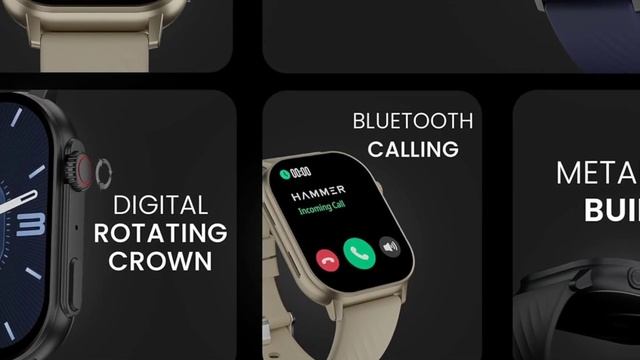 HAMMER Arctic Super Amoled Smart Watch, BT Calling (Powder Black) Specifications Tamil смотреть онлайн