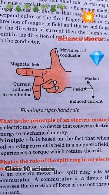 Fleming right hand rules #sciencetricks #science #scienceshorts @Education4Hunt #shorts смотреть онлайн