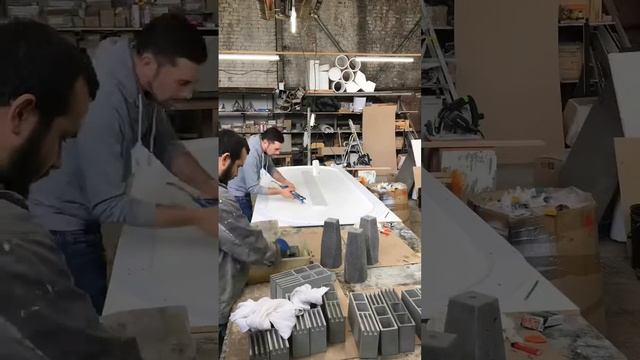Стол из Бетона - процесс заливки смотреть онлайн