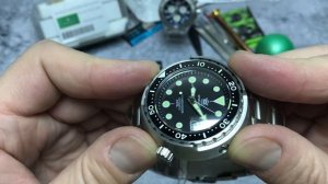 Распаковка посылки с AliExpress часы STEELDIVE TUNA SD1975 30ATM(300m). Обзор + настройка.