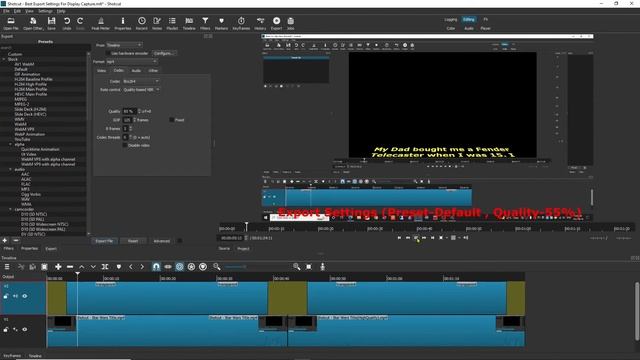 Shotcut - Best Export Settings For Display Capture смотреть онлайн