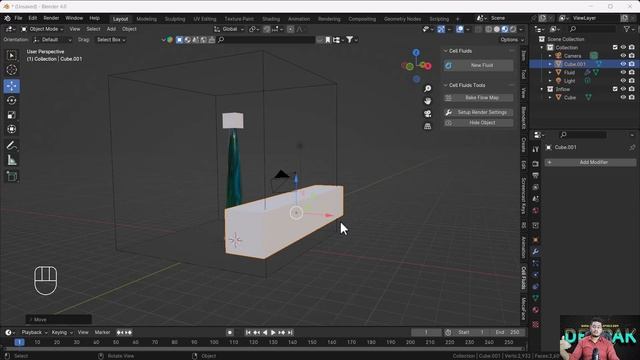 how to use Fluid Simulation!! || Cell Fluids Addon || Blender Tutorial смотреть онлайн