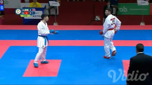 Asiangames2018 karate kumite-60kg Amir Mahdizadeh aka (IRI) vs vietnam (AO) by Vidio.com смотреть онлайн