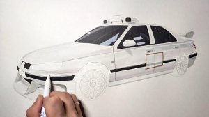 Drawing Peugeot 406 "taxi 3"