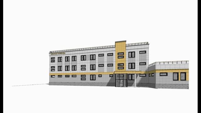 Revit проект_Концепция здания "Скорая помощь" Вариант-1_280721 смотреть онлайн