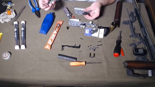Разборка гирбокса от M1 GARAND airsoft (страйкбол) | Live #Прямой эфир (1) смотреть онлайн