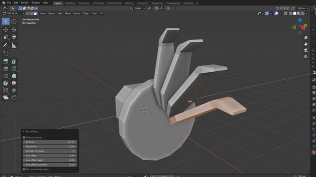 Simple rotation by Bend Face (blender addon) смотреть онлайн