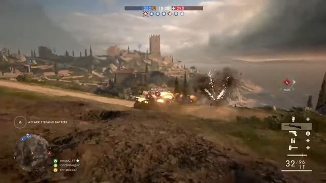 Battlefield™ 1 Anti-Tank grenade double kill and vehcle destroy смотреть онлайн