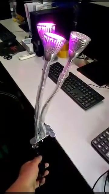 21w led clip grow light for small plant/vegs~3 heads is better than one~freely adjust direction смотреть онлайн