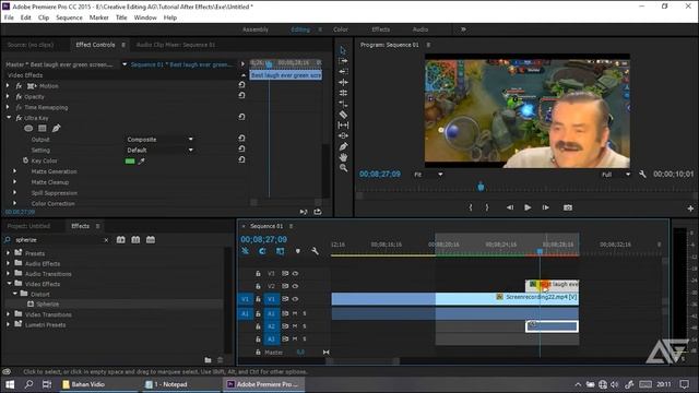 Tutorial Cara Membuat Efek CEMBUNG Di Adobe Premiere - EFEK EXE смотреть онлайн