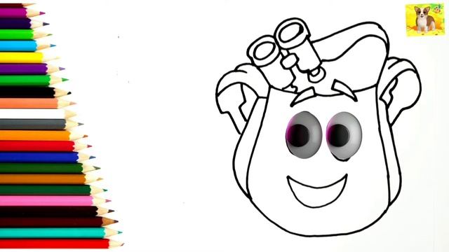 Рисунок Раскраска для малышей.Как нарисовать Рюкзак #рисунок#раскраска# смотреть онлайн