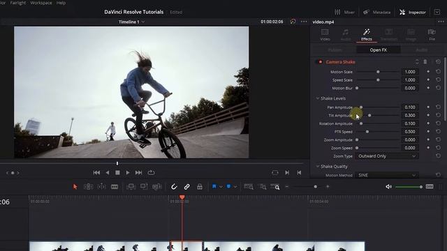 How to do CAMERA SHAKE Effect in Davinci Resolve смотреть онлайн