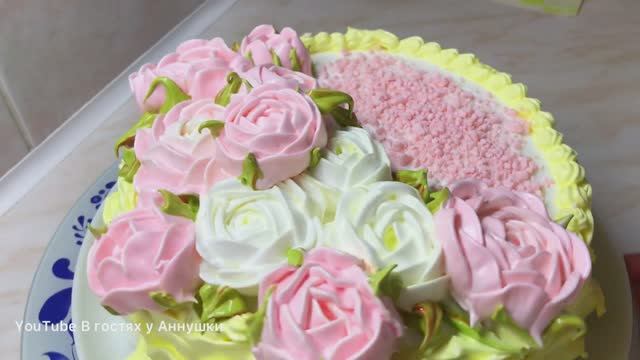 Белково-заварной крем — лёгкий и вкусный! 🍰💐 смотреть онлайн