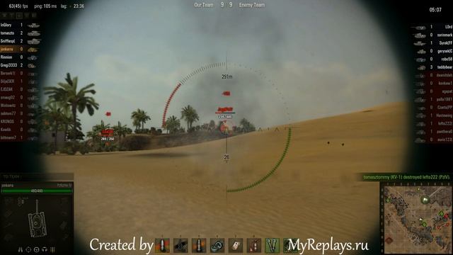 WOT: Sand River - PzKpfw IV - 4 frags смотреть онлайн