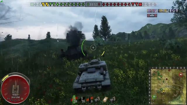 World of Tanks - AT 7 The knife in a gun fight || PS4 смотреть онлайн
