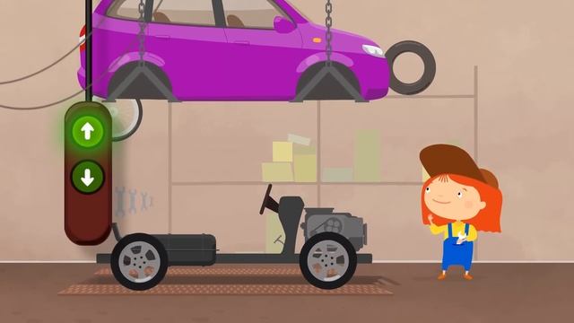 Мультфильмы про машинки. Машина универсал и автомастерская доктора Машинковой