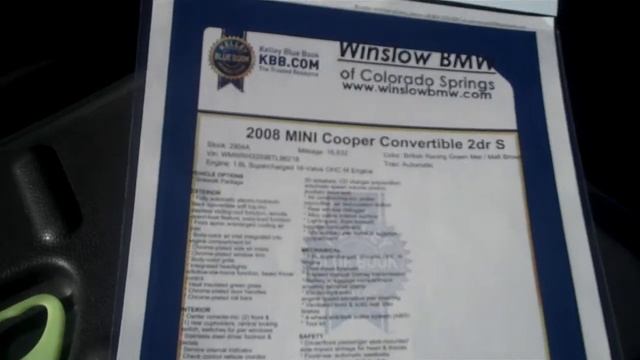 2904a '08 Mini Cooper Convertible