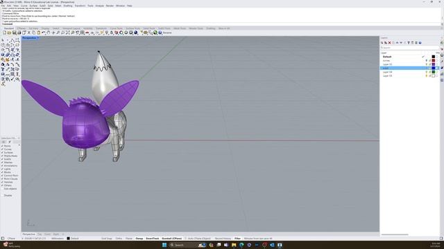Rhino 8 Character Design Eevee (part b) смотреть онлайн