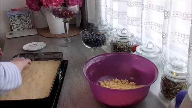 Нежный фруктовый кухен из черешни и голубики!Домашняя еда Кухня Рецепты смотреть онлайн