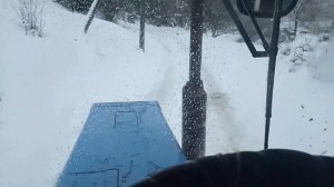 Чистка снега на тракторе МТЗ -80