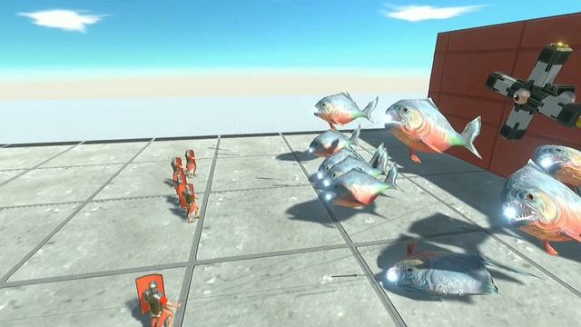 KEGANASAN IKAN PIRANHA PEMAKAN MANUSIA - Animal Revolt Battle Simulator смотреть онлайн