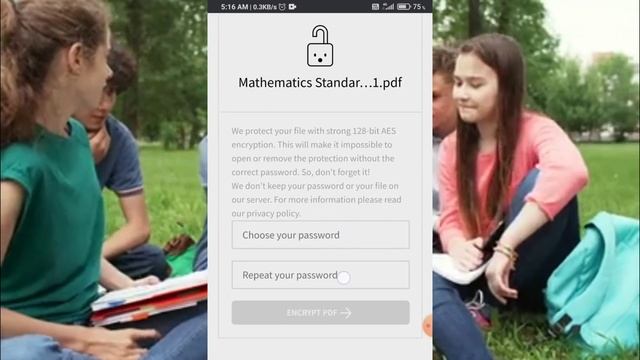How to set password in Pdf file in mobile смотреть онлайн