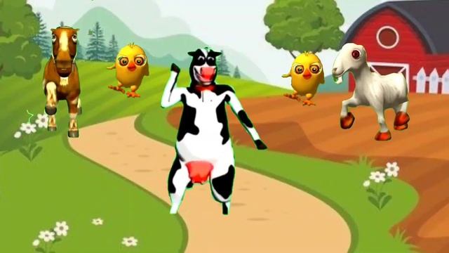 EL POLLITO PIO 3D | EL TORO, LA VACA LOLA, LA POTRANCA Y LA OVEJA BAILANDO ALEGREMENTE смотреть онлайн
