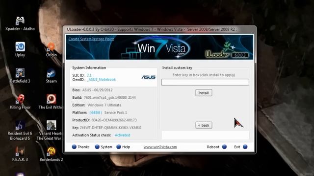 Uloader 6.0.0.3 "Verdadeiro ativador para Windows 7 32/64" смотреть онлайн