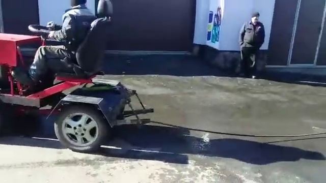 самодельный Мини трактор переломка 4×4. смотреть онлайн
