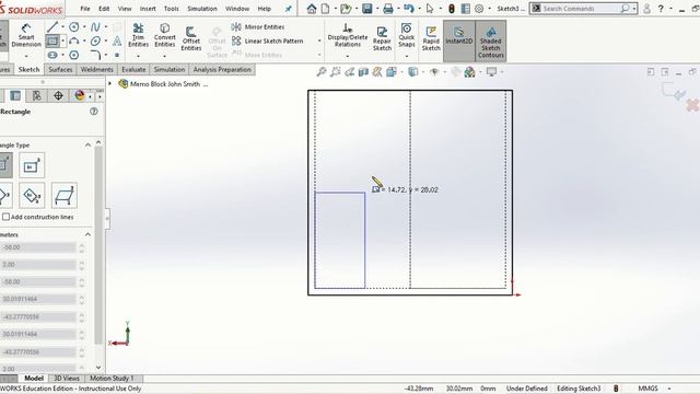 SA SolidWorks Module 1 Lesson 5 Memo Block смотреть онлайн