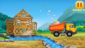 Мультики про машинки Рабочие машины   Экскаватор,Бульдозер,Самосвал,Гидромолот,Лесопогрузчик,Кран.