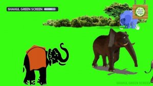 animal stampede part - 3 | elephant stampede green screen | elephant version | mammoth run