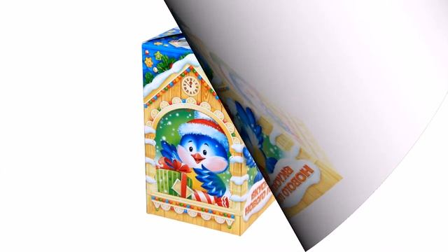 Сладкий новогодний подарок весом 700 грамм в картонной упаковке