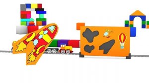 Развивающий 3D мультик - 4 машинки - собираем пазл воздушный транспорт