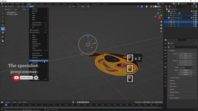 Blender Tutorial : convert 2d image to 3d in blender / blender tutorial смотреть онлайн