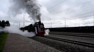 Паровоз Л-1344. День железнодорожника. (1080р)